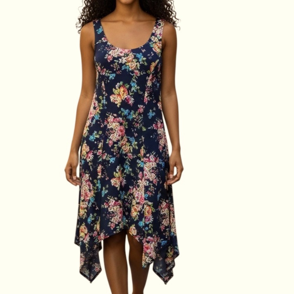 Joe B Joe BenBasset) Floral Knit Dress. Multi Sz M
